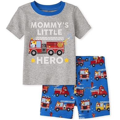 Baby Boy Fire Truck Shorts & T-Shirt Set