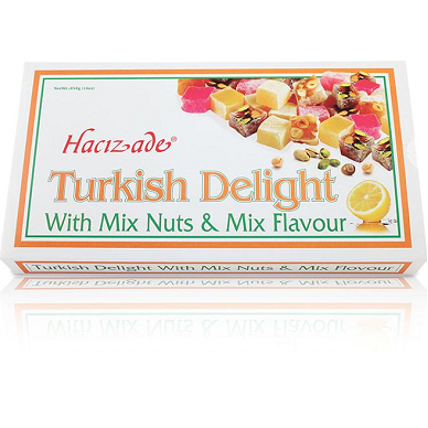 Buy Hacizade Turkish Delight With Mix Nuts & Mix Flavour Online