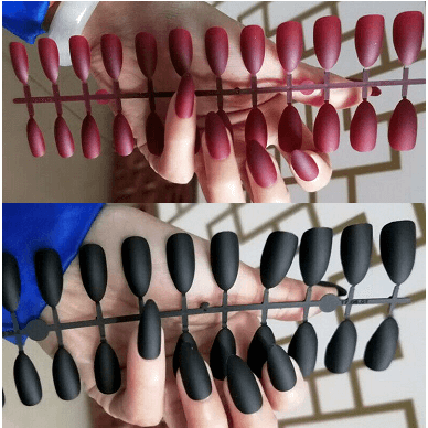 Press On Manicure / Stiletto Nails - 48 Pcs