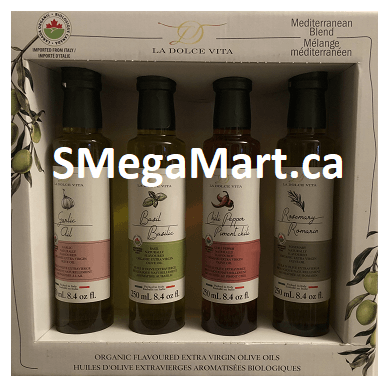 Buy La Dolce Vita Organic Naturally Flavour-Infused Olive Oils Set Online