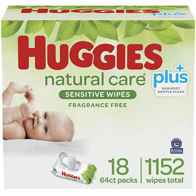 Buy Huggies Natural Care Plus Wipes, 18-pack Of 64 Online