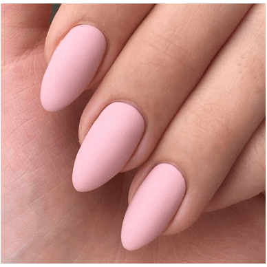 Buy Press On Manicure / Stiletto Nails - Matte Light Pink - 24 Pcs Online