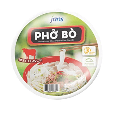 Buy JANS Pho Bo Beef Flavor Vietnamese Style Instant Rice Noodles Online