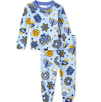 Baby Blue Menorah Pajamas