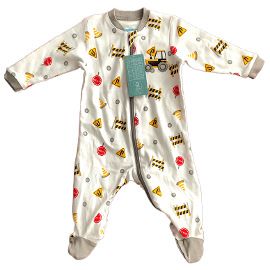 Buy Baby Construction Footed One Piece Pajamas Online