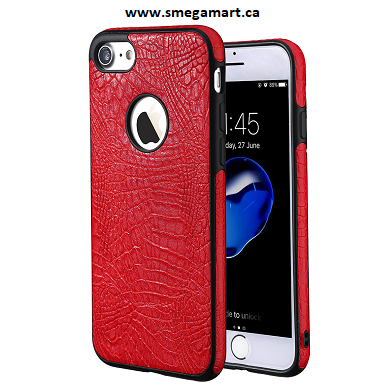 Buy iPhone 7+ Red PU Leather Cell Phone Case