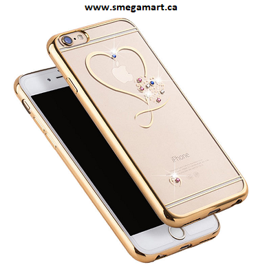 iPhone 7/8 Luxurious Rhinestone Golden Cell Phone Case