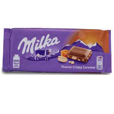 Buy Milka Peanut Crispy Caramel Chocolate Bar Online
