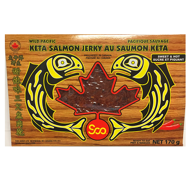 Buy Soo Wild Pacific Keta Salmon Jerky - Sweet & Hot Online