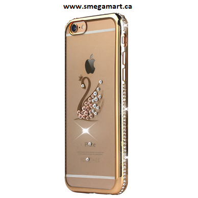 Buy iPhone 7+/8+ Rhinestone Peacock Case - Golden  Online