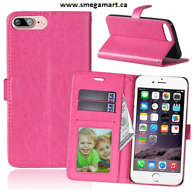 Buy iPhone 7 Plus / 8 Plus Wallet Case - Hot Pink Online