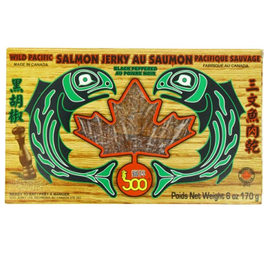 Buy Soo Wild Pacific Keta Salmon Jerky - Black Pepper Online